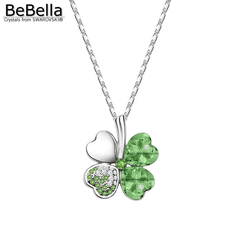 BeBella classic green lucky clover pendant necklace Made with Austrian Crystals from Swarovski for 2018 girls Christmas gift
BeBella classic green lucky clover pendant necklace Made with Austrian Crystals from Swarovski for 2018 girls Christmas gift