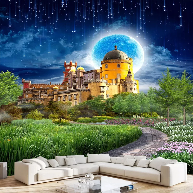 Custom Photo Wallpaper Fantasy Castle Beautiful Wonderland Moonlight Landscape Wall Paper Roll Modern Papel De Pared 3D Mural
Custom Photo Wallpaper Fantasy Castle Beautiful Wonderland Moonlight Landscape Wall Paper Roll Modern Papel De Pared 3D Mural