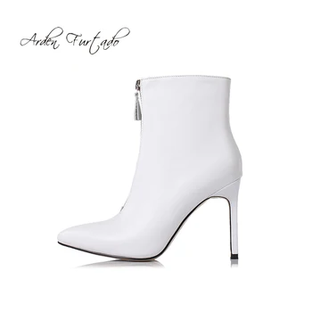 Arden Furtado 2018 autumn winter zipper sexy stilettos fashion party shoes ladies pointed toe ankle boots white genuine leather
Arden Furtado 2018 autumn winter zipper sexy stilettos fashion party shoes ladies pointed toe ankle boots white genuine leather