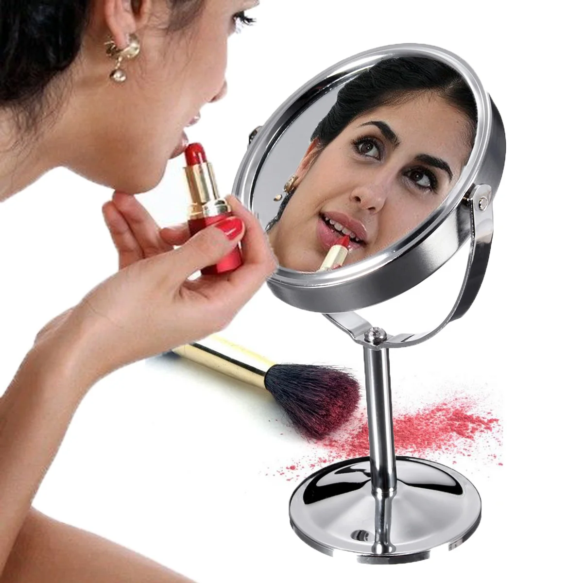 Luxurious Makeup Mirror Magnifying Double Side Rotate Mirror Table Desk Standing Dresser Cosmetic Mirror Women beauty Portable
Luxurious Makeup Mirror Magnifying Double Side Rotate Mirror Table Desk Standing Dresser Cosmetic Mirror Women beauty Portable