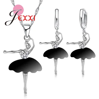 Beautiful Ballet Dancing Girl Pendant Necklace Earrings 925 Sterling Silver Fashion Jewelry Set Shiny Cubic Zirconia
Beautiful Ballet Dancing Girl Pendant Necklace Earrings 925 Sterling Silver Fashion Jewelry Set Shiny Cubic Zirconia