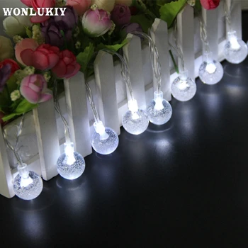 10M 100Leds Holiday Light Outdoor Crystal Ball Garland Lighting Fairy Christmas String Lights For Home Wedding Party Decoration
10M 100Leds Holiday Light Outdoor Crystal Ball Garland Lighting Fairy Christmas String Lights For Home Wedding Party Decoration