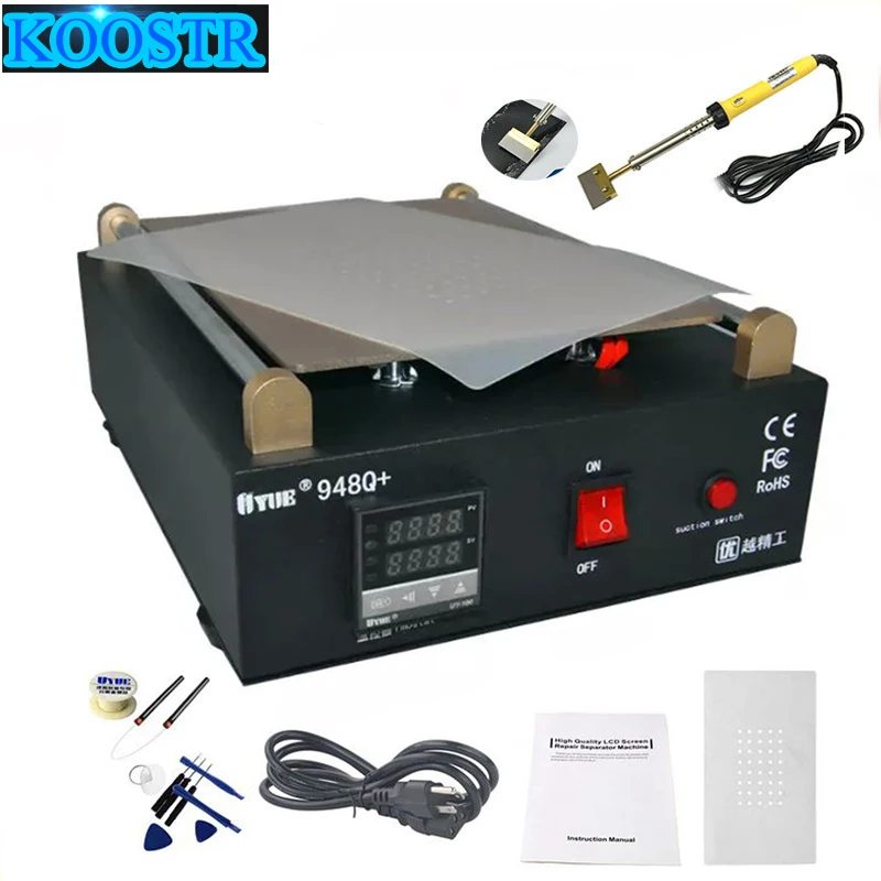 Max 11 inches Built-in Vacuum Pump Mobile phone LCD Screen Separator Machine Glass Touch Screen Refurbished Uyue 948Q+
Max 11 inches Built-in Vacuum Pump Mobile phone LCD Screen Separator Machine Glass Touch Screen Refurbished Uyue 948Q+