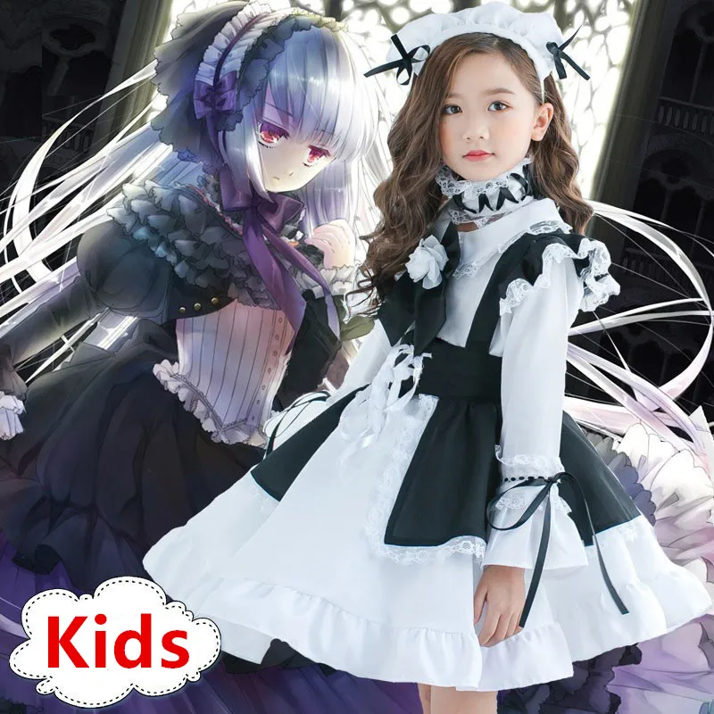 Kids Girls Anime Maid Cosplay Carnival Costume Children Fancy Dress Halloween Alice In Wonderland Costume Lolita Layered Dresses
Kids Girls Anime Maid Cosplay Carnival Costume Children Fancy Dress Halloween Alice In Wonderland Costume Lolita Layered Dresses