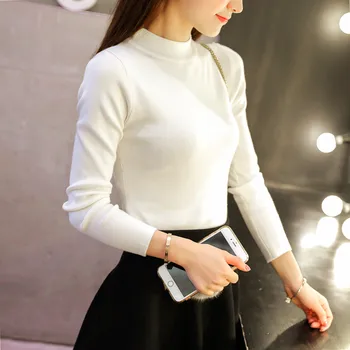 suit thicker Korean version half-high collar slim knitted sweater autumn and winter long sleeve Pullover bottom sweater
suit thicker Korean version half-high collar slim knitted sweater autumn and winter long sleeve Pullover bottom sweater