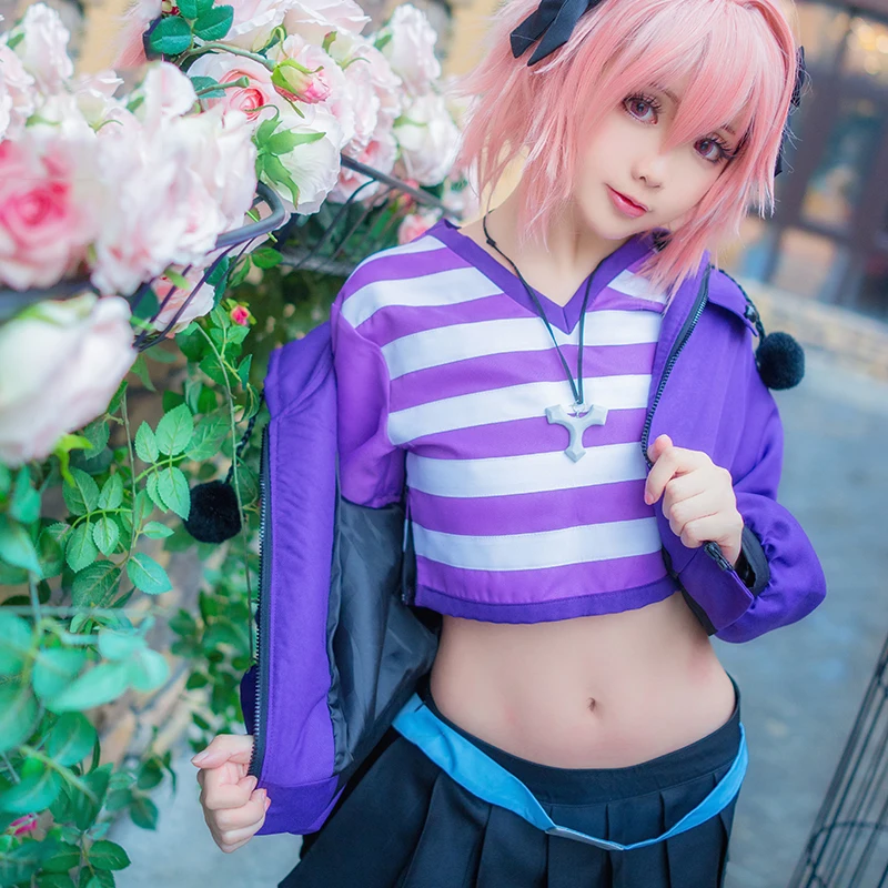 Fate Grand Order FGO Apocrypha Cosplay Costume FA Rider Astolfo Cosplay Costume Casual Suit Coat + T shirt + Skirt + bow
Fate Grand Order FGO Apocrypha Cosplay Costume FA Rider Astolfo Cosplay Costume Casual Suit Coat + T shirt + Skirt + bow
