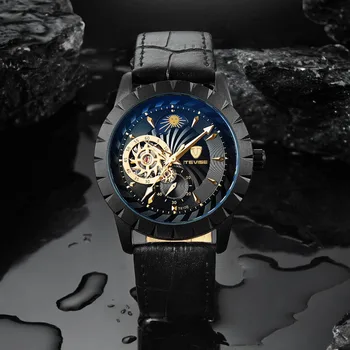 Tevise Black Leather Mechanical Automatic Watch Men Business Tourbillon Moon Phase Skeleton Wristwatches Relojes Hombre T810b
Tevise Black Leather Mechanical Automatic Watch Men Business Tourbillon Moon Phase Skeleton Wristwatches Relojes Hombre T810b