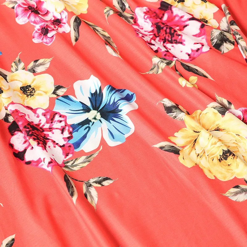 Family-matching-clothes-Slim-Pocket-Boho-Floral-Long-Dress-Mom-and-daughter-dress-mama-hija-mom (5)