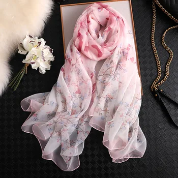 2020 Fashion Silk Scarf Women Floral Beach Shawls Wraps High Quality Foulard Soft Pashmina Gradient Sunscreen Scarves 
2020 Fashion Silk Scarf Women Floral Beach Shawls Wraps High Quality Foulard Soft Pashmina Gradient Sunscreen Scarves