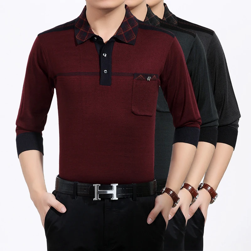 Solid Color Pullover Men Turn-down Collar Sweater Men Long Sleeve Shirt Mens Sweaters Wool Casual Brand Knitwear Pull Homme
Solid Color Pullover Men Turn-down Collar Sweater Men Long Sleeve Shirt Mens Sweaters Wool Casual Brand Knitwear Pull Homme