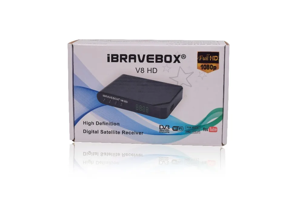 iBRAVEBOX V8 HD DVB-S2 Satellite TV Receiver Decoder Full HD support 7 Clines Italy Spain Arabic CCam via USB Wifi antenna
iBRAVEBOX V8 HD DVB-S2 Satellite TV Receiver Decoder Full HD support 7 Clines Italy Spain Arabic CCam via USB Wifi antenna