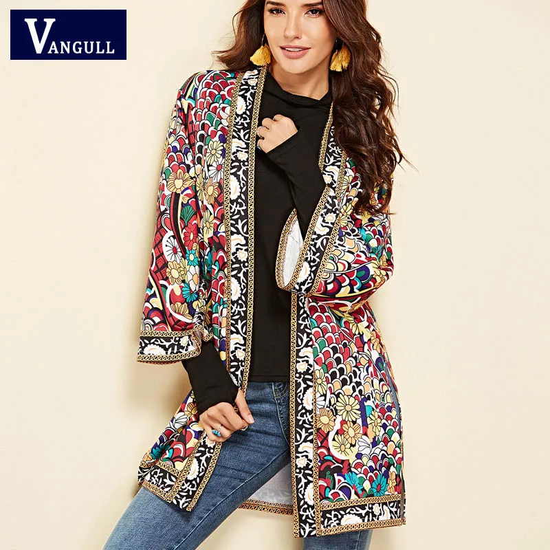Vangull Ethnic Floral Print Jacket 2019 New Women Spring Autumn Side Split Casual Outerwear Ladies Retro Long Cardigan Jacket
Vangull Ethnic Floral Print Jacket 2019 New Women Spring Autumn Side Split Casual Outerwear Ladies Retro Long Cardigan Jacket