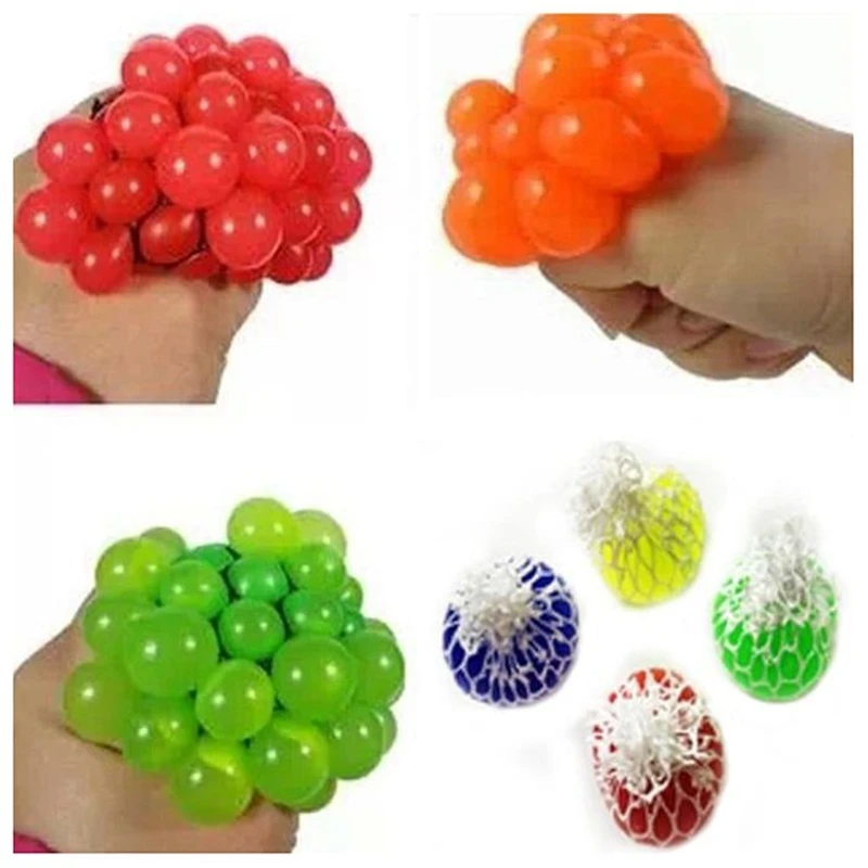 New Anti Stress Ball Mesh Grape Shape Squeeze Stress Venting Ball Reliever Toy Funny Gadgets Gifts for Adult and Child
New Anti Stress Ball Mesh Grape Shape Squeeze Stress Venting Ball Reliever Toy Funny Gadgets Gifts for Adult and Child