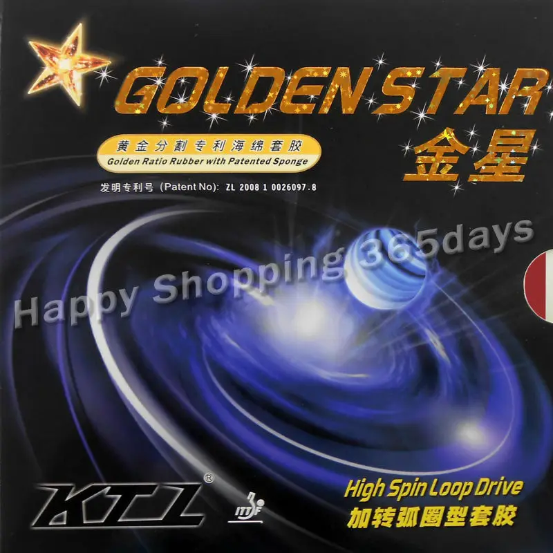KTL GOLDEN STAR High Spin Loop Drive pips in table tennis pingpong rubber with sponge
KTL GOLDEN STAR High Spin Loop Drive pips in table tennis pingpong rubber with sponge