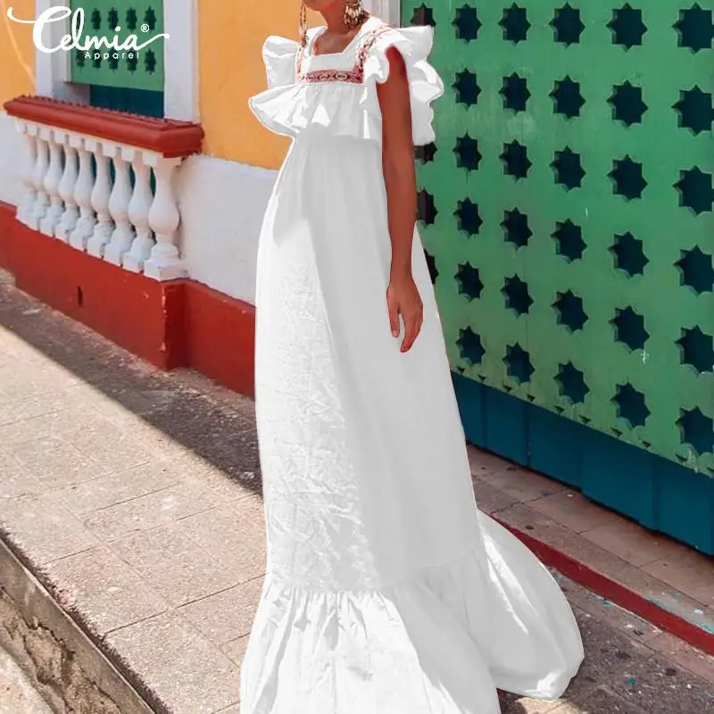 Boehmian Dress 2019 Summer Women Ruffles Long party Dress Celmia Fashion Patchwork Casual Loose Elegant Maxi Vestidos Robe S-5XL
Boehmian Dress 2019 Summer Women Ruffles Long party Dress Celmia Fashion Patchwork Casual Loose Elegant Maxi Vestidos Robe S-5XL