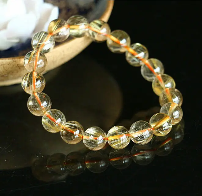 10mm Natural Gold Titanium Rutilated Quartz Round Beads Unisex Bracelet AAA (0923)
10mm Natural Gold Titanium Rutilated Quartz Round Beads Unisex Bracelet AAA (0923)