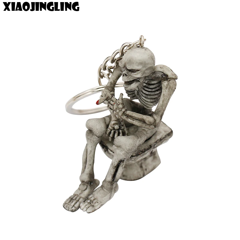 XIAOJINGLING Keychain Rubber Skull Ring Personality Skeleton Fashion Key Chain Accessories Creatived Key Holder Halloween Gifts
XIAOJINGLING Keychain Rubber Skull Ring Personality Skeleton Fashion Key Chain Accessories Creatived Key Holder Halloween Gifts