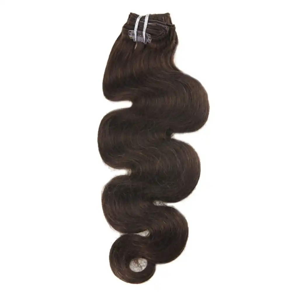Moresoo Body Wave Machine Remy Clip In Human Hair Extensions Thick