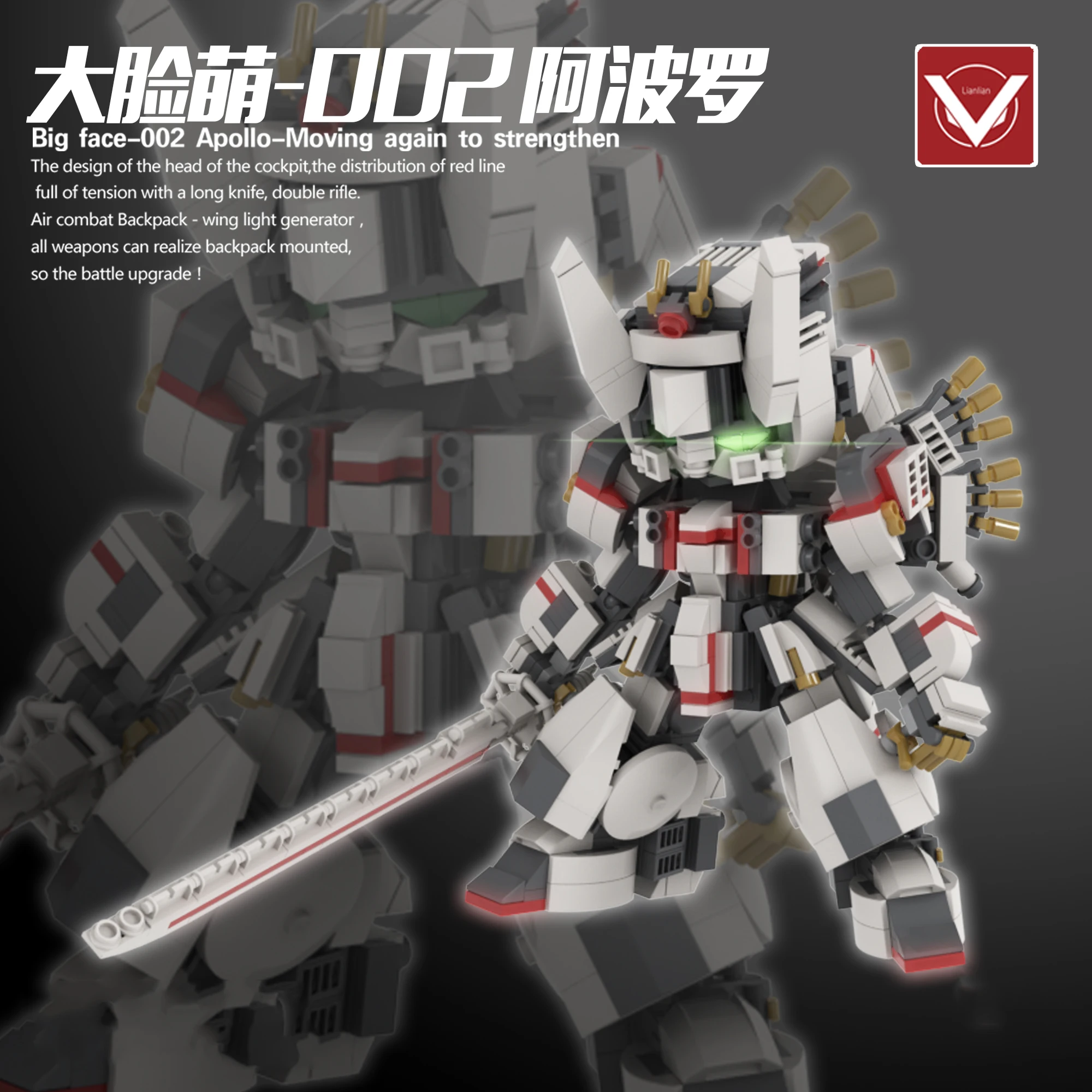 2019 Kennie New MOC design Personal diy 835+pcs Apollo1.0 gundam model Blocks building Action Figure for children gifts
2019 Kennie New MOC design Personal diy 835+pcs Apollo1.0 gundam model Blocks building Action Figure for children gifts