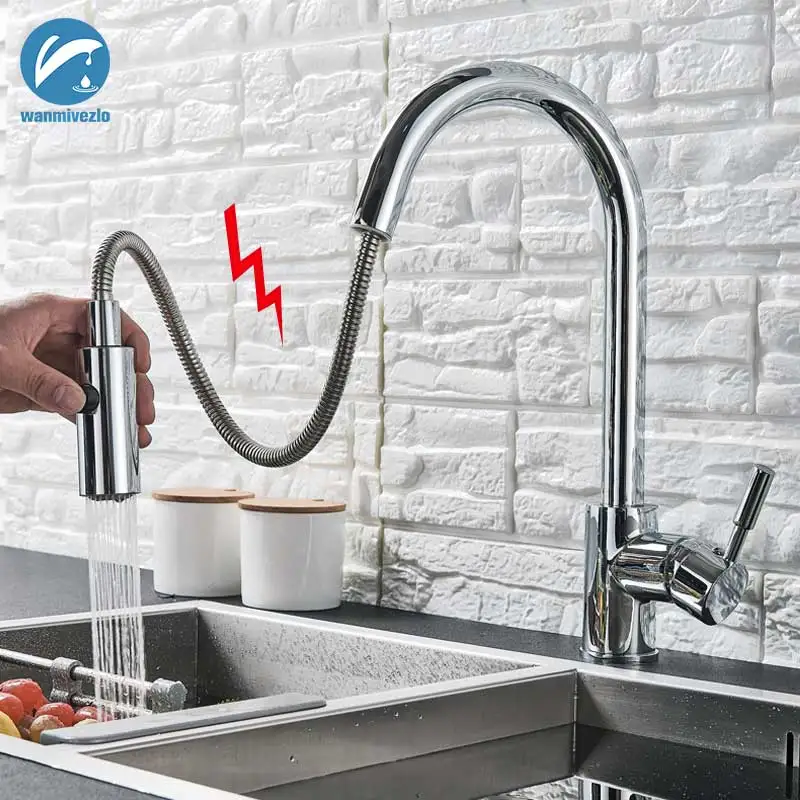 360 Rotate Cold and Hot Kitchen Faucet Pull Down Faucet Single Holder Single Hole Tap torneira para cozinha Low pressure Tap
360 Rotate Cold and Hot Kitchen Faucet Pull Down Faucet Single Holder Single Hole Tap torneira para cozinha Low pressure Tap
