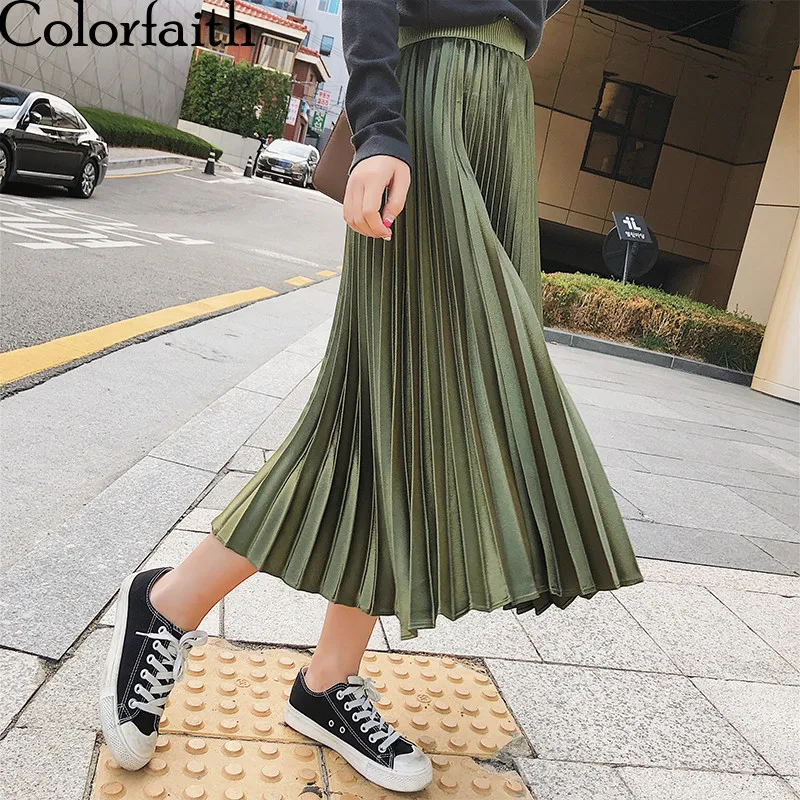 Colorfaith 2019 New Women Long Skirt Autumn Winter Pleated A-Line Skirt High Waist Casual Eelegant Ladies Fashion SK7241
Colorfaith 2019 New Women Long Skirt Autumn Winter Pleated A-Line Skirt High Waist Casual Eelegant Ladies Fashion SK7241