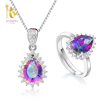 NYMPH Crystal Pendant Rings Necklace Jewelry Set 925 Silver Cool Trendy Gift For Women Water Shape T239DJ
NYMPH Crystal Pendant Rings Necklace Jewelry Set 925 Silver Cool Trendy Gift For Women Water Shape T239DJ