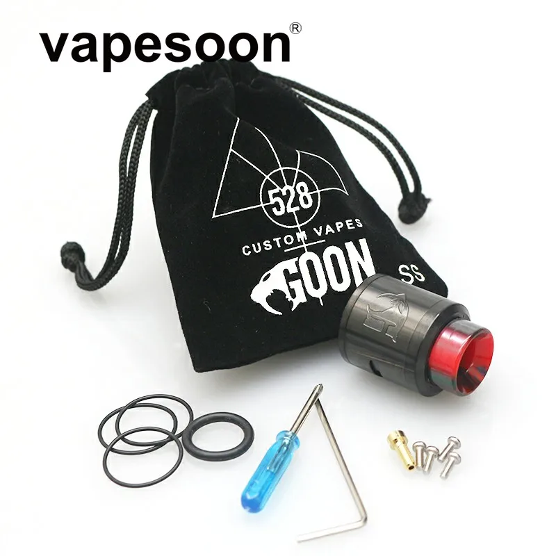 VapeSoon Goon V1.5 RDA Ecigarette Rebuildable Dripping Atomizer 24mm vs 528 fit 510 E Cigarette Mod | Электроника