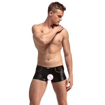 Hot Sexy Men Faux Leather Underwear Low Waist Boxers Wet Look Underwear Trunks Underpants Shorts For Male Men Clothing
Hot Sexy Men Faux Leather Underwear Low Waist Boxers Wet Look Underwear Trunks Underpants Shorts For Male Men Clothing