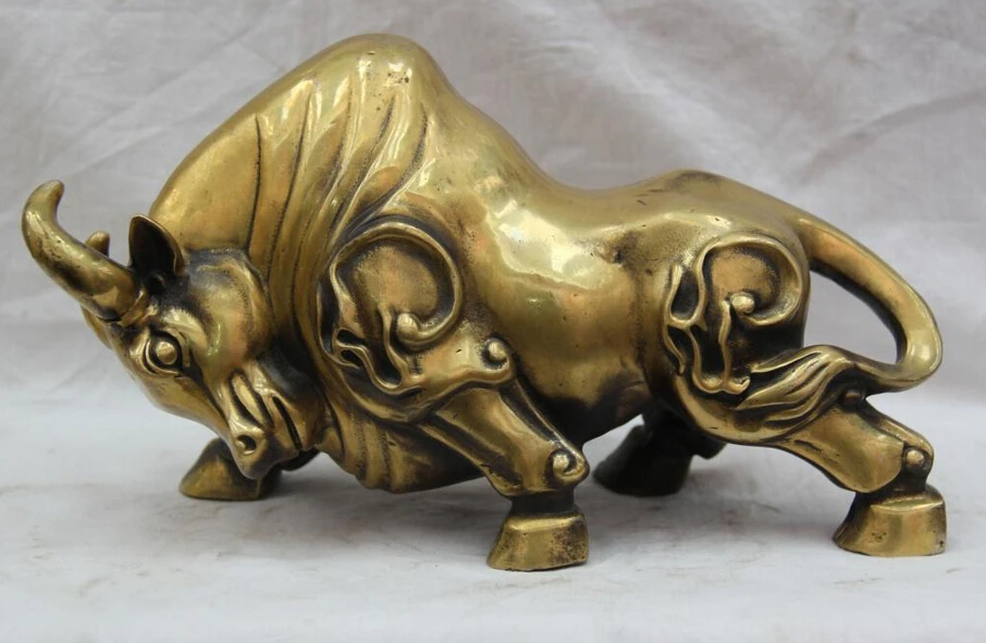 Collectible bronze S1682 11" Chinese Fengshui Copper Zodiac Year Bull Oxen strong Sturdy Animal Statue B0403
Collectible bronze S1682 11" Chinese Fengshui Copper Zodiac Year Bull Oxen strong Sturdy Animal Statue B0403