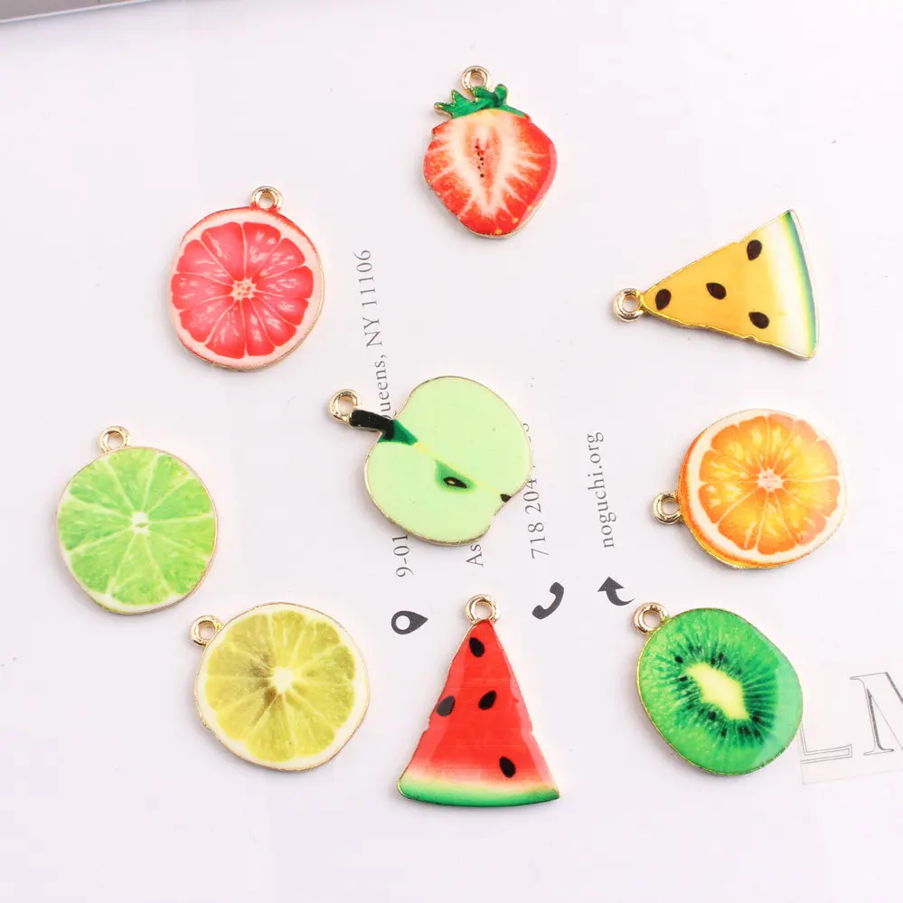 10PCS Zinc Alloy Metal Watermelon Lemon Orange Apple Charms Fruit Pendants DIY Handmade Jewelry Findings Accessories Wholesale
10PCS Zinc Alloy Metal Watermelon Lemon Orange Apple Charms Fruit Pendants DIY Handmade Jewelry Findings Accessories Wholesale