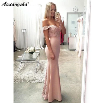 Off Shoulder Sweetheart Blush Pink Mermaid Evening Prom Dresses Simple Long Lace Party Prom Gown vestido de fiesta
Off Shoulder Sweetheart Blush Pink Mermaid Evening Prom Dresses Simple Long Lace Party Prom Gown vestido de fiesta