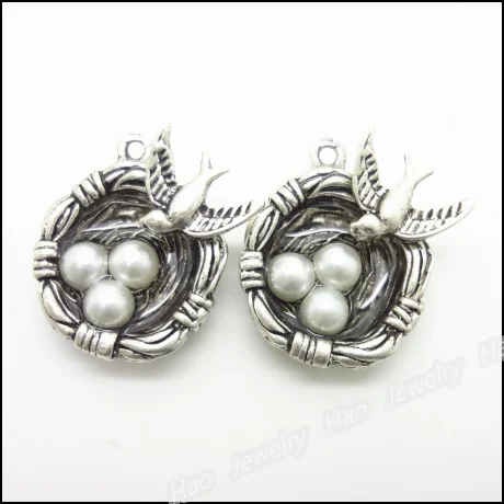 12 pcs Vintage Charms Nest Pendant Antique silver Fit Bracelets Necklace DIY Metal Jewelry Making
12 pcs Vintage Charms Nest Pendant Antique silver Fit Bracelets Necklace DIY Metal Jewelry Making