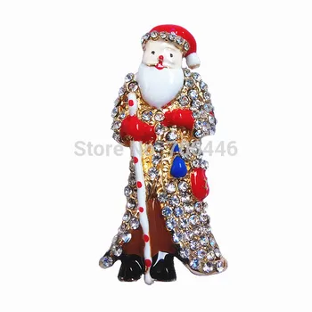2 Inch Dimante Crystal Rhinestone Santa Claus Christmas Gift Brooches 
2 Inch Dimante Crystal Rhinestone Santa Claus Christmas Gift Brooches