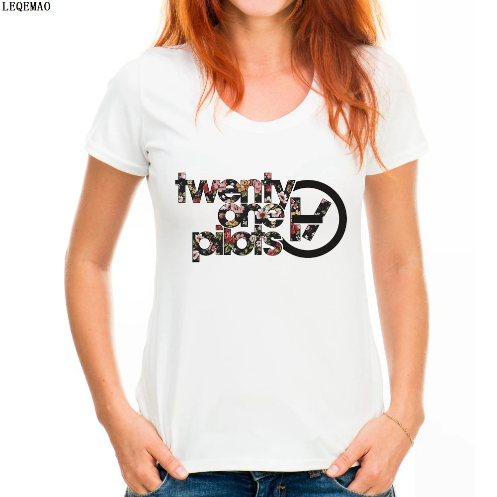 Summer Twenty One Pilots T Shirt Women Cotton Short Sleeve T-Shirt Harajuku O Neck Men Couples Tops Plus Size 2XL Drop Shipping | Женская