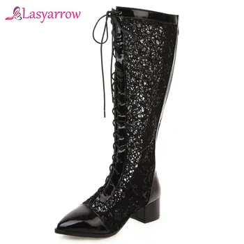 Lasyarrow Brand Big Size 33-46 Summer Boots Shoes Women Fashion Lace Up Thick Heel Pointed Toe Sandals Woman Shoes Black J888
Lasyarrow Brand Big Size 33-46 Summer Boots Shoes Women Fashion Lace Up Thick Heel Pointed Toe Sandals Woman Shoes Black J888