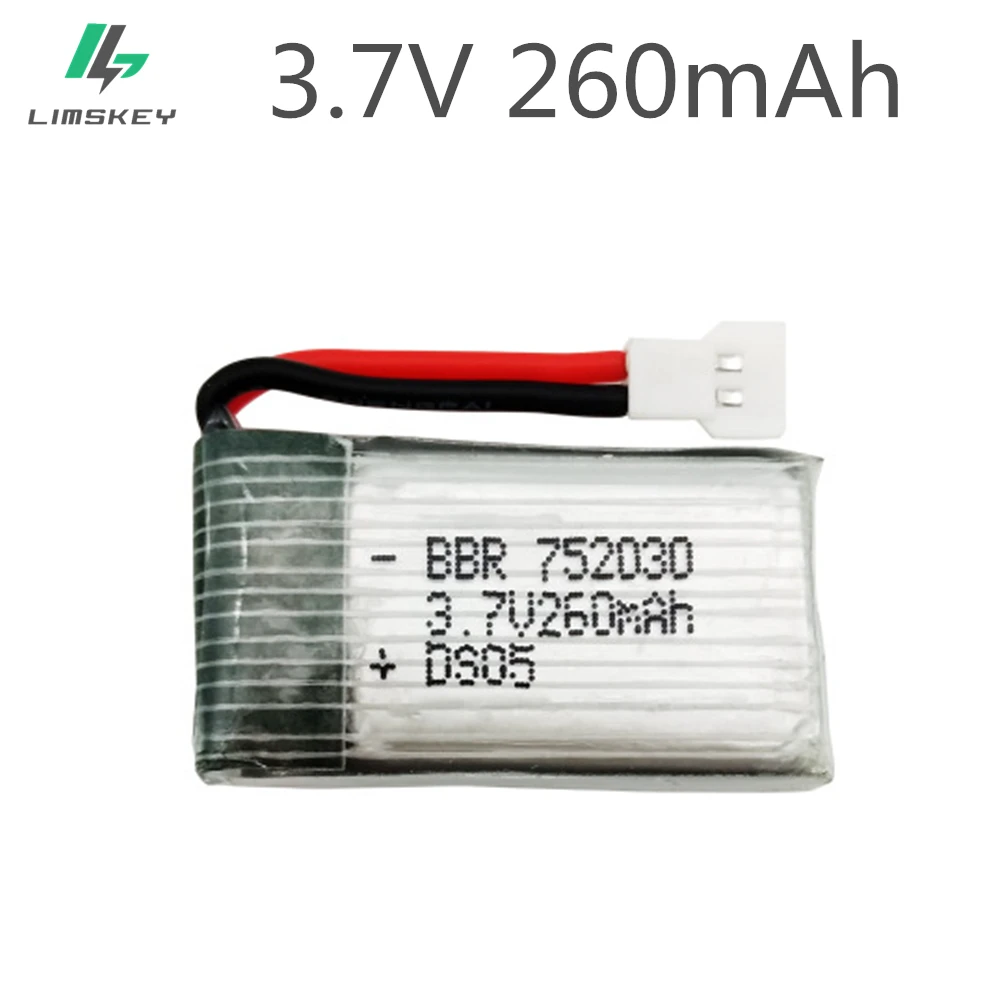 2 шт. литий-полимерный аккумулятор 3,7 в 260 мАч для H8 Mini H48 Eachine H8 3D аксессуары для радиоуправляемого квадрокоптера, запасные части для дрона, игрушек, высокое качество
2 шт. литий-полимерный аккумулятор 3,7 в 260 мАч для H8 Mini H48 Eachine H8 3D аксессуары для радиоуправляемого квадрокоптера, запасные части для дрона, игрушек, высокое качество