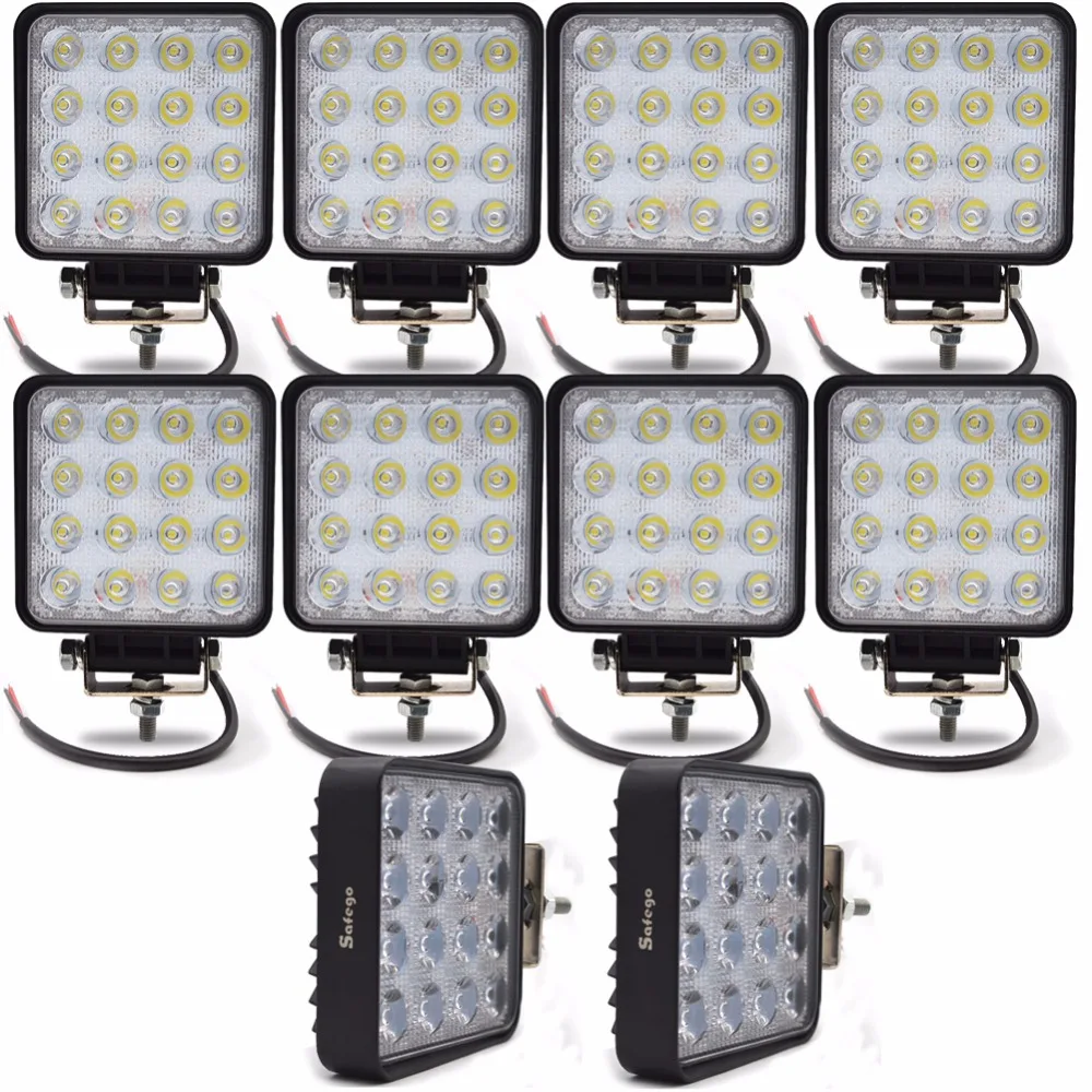Safego 10pcs external lights 48w led work light car spot flood beam fog Indicators Motorcycle Driving Offroad Tractor 4x4 SUV
Safego 10pcs external lights 48w led work light car spot flood beam fog Indicators Motorcycle Driving Offroad Tractor 4x4 SUV