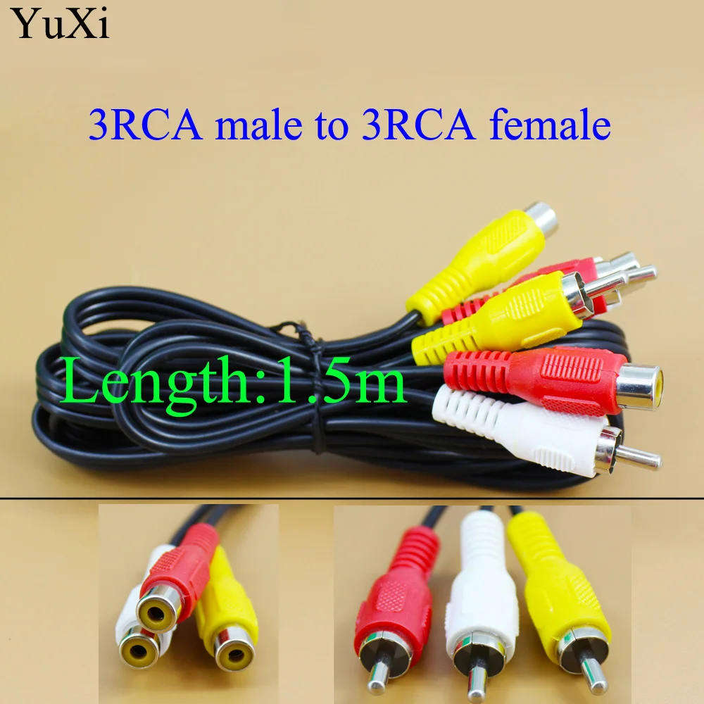 YuXi 3RCA Male to 3RCA Female Extension Audio Composite Component Video Cable DVD Video Adapter AV Cable
YuXi 3RCA Male to 3RCA Female Extension Audio Composite Component Video Cable DVD Video Adapter AV Cable