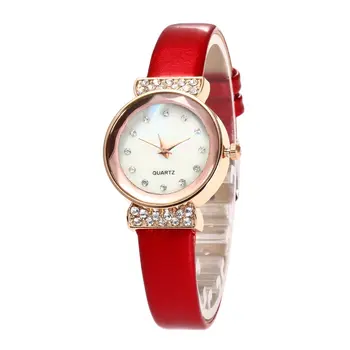 PU Leather Slim Band Women Wrist Watch Elegant Design Female Round Dial Quartz Watches With Rhinestone Best Gift Simple
PU Leather Slim Band Women Wrist Watch Elegant Design Female Round Dial Quartz Watches With Rhinestone Best Gift Simple