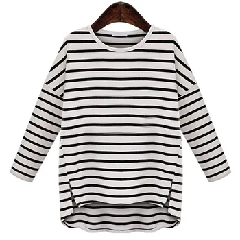Hchenli Brand 2018 Women Long Sleeve T-Shirt Fashion O Neck Black And White Stripe Top Wholesale Plus Size Top
Hchenli Brand 2018 Women Long Sleeve T-Shirt Fashion O Neck Black And White Stripe Top Wholesale Plus Size Top