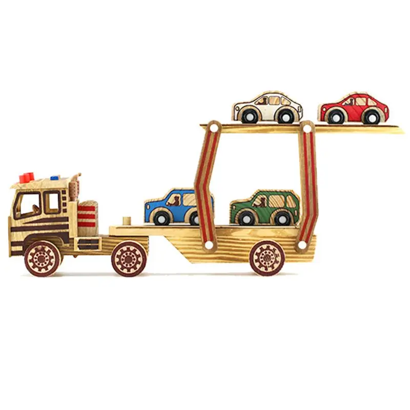 Wood Double Decker Carrier Simulation Truck Car Transporter Model Early Learning Educational Toys For Children
Wood Double Decker Carrier Simulation Truck Car Transporter Model Early Learning Educational Toys For Children