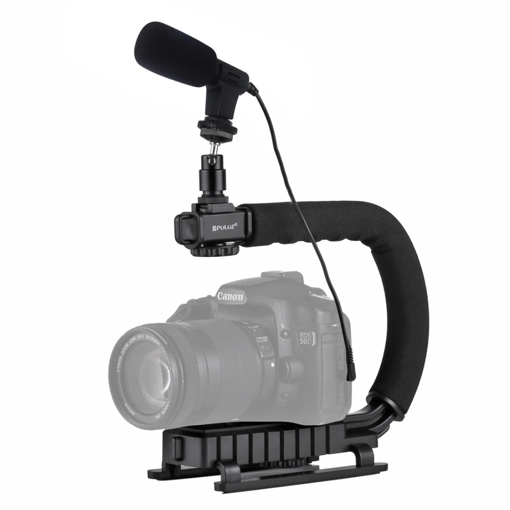 PULUZ U/C Shape Gimbal Portable Handheld DV Bracket Stabilizer Video Microphone Kits with Cold Shoe Tripod Head for SLR camera
PULUZ U/C Shape Gimbal Portable Handheld DV Bracket Stabilizer Video Microphone Kits with Cold Shoe Tripod Head for SLR camera
