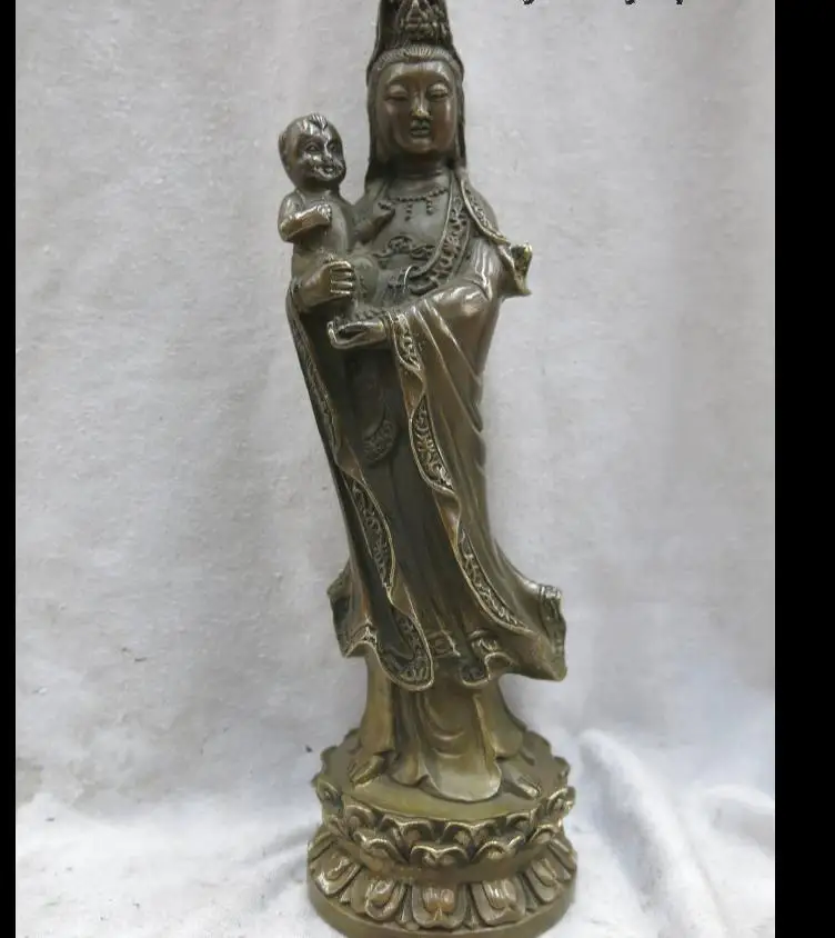 wang671105248++10" China brass Feng Shui copper Buddhism Children-Sending Guanyin Buddha Statue
wang671105248++10" China brass Feng Shui copper Buddhism Children-Sending Guanyin Buddha Statue