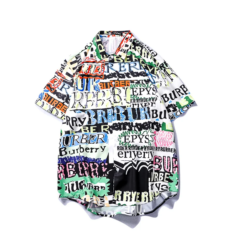 Fashion Mens Short Sleeve Hawaiian Shirt Streetwear Casual Floral Turn-down Collar Shirts for Men Printing Single Breasted Shirt
Fashion Mens Short Sleeve Hawaiian Shirt Streetwear Casual Floral Turn-down Collar Shirts for Men Printing Single Breasted Shirt