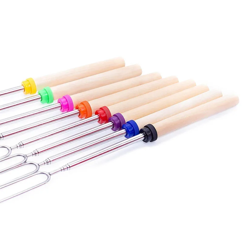 8pcs Roasting Sticks Extendable BBQ Forks Grilling Camping Skewer Tools Stainless Steel with Bag SDF-SHIP
8pcs Roasting Sticks Extendable BBQ Forks Grilling Camping Skewer Tools Stainless Steel with Bag SDF-SHIP