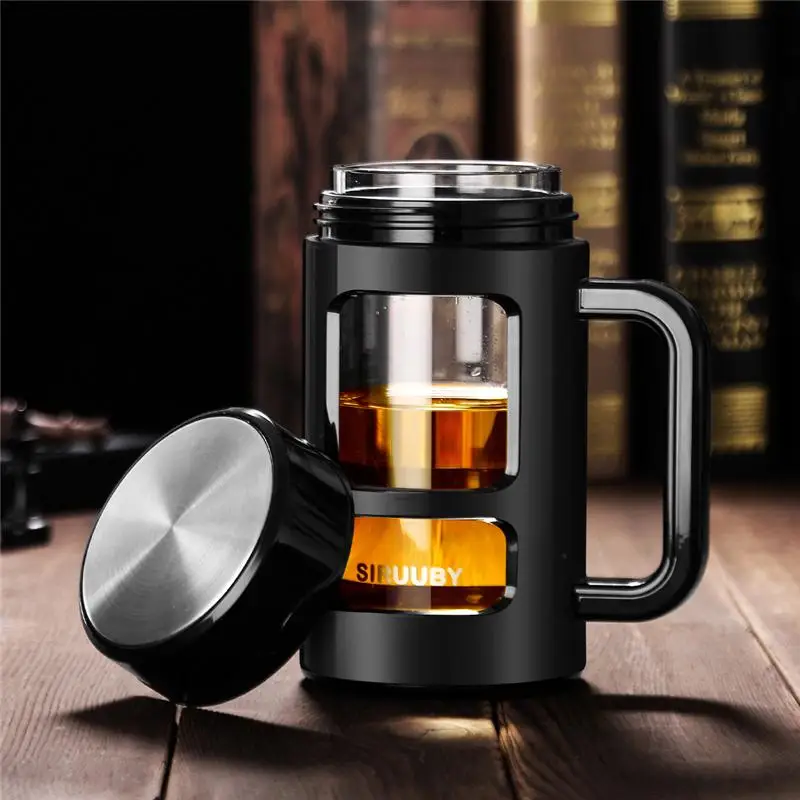 430ml Office Glass Cup Heat Resistant Mushroom Mug Borosilicate Glass Chinese Tea Infuser Cups with Filter Handle Protection
430ml Office Glass Cup Heat Resistant Mushroom Mug Borosilicate Glass Chinese Tea Infuser Cups with Filter Handle Protection