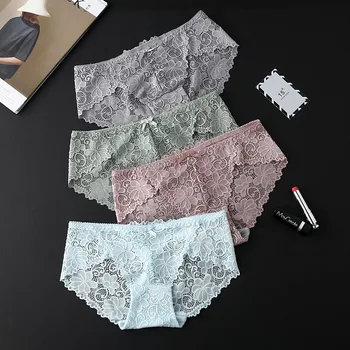 Deruilady Elegant Lace Panties Women Super Soft Breathable Briefs Low Rise Floral Hollow Out Quality Women Panties Sexy Lingerie
Deruilady Elegant Lace Panties Women Super Soft Breathable Briefs Low Rise Floral Hollow Out Quality Women Panties Sexy Lingerie