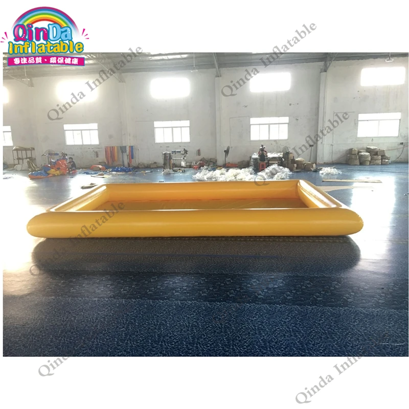 

6x6x0.65m Floating Swimming Pool,yellow Color Inflatable Sea Pool For Water Walking Ball