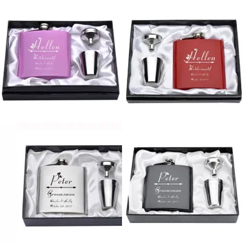 Set of Engraved Stainless steel 6oz Flask Set Funnel Wedding Decors Groom's Father Mother's Day Best Gift Party Hen Night Favors
Set of Engraved Stainless steel 6oz Flask Set Funnel Wedding Decors Groom's Father Mother's Day Best Gift Party Hen Night Favors
