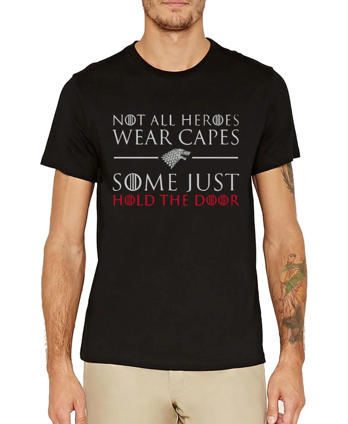 not all heroes wear capes some just hold the door camisetas Game of Thrones men t-shirts 2019 summer short sleeve top tees male
not all heroes wear capes some just hold the door camisetas Game of Thrones men t-shirts 2019 summer short sleeve top tees male